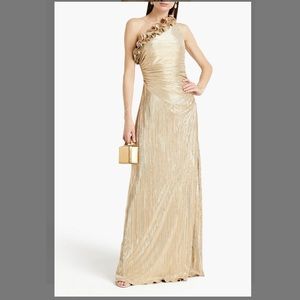 Rachel Zoe gold evening gown